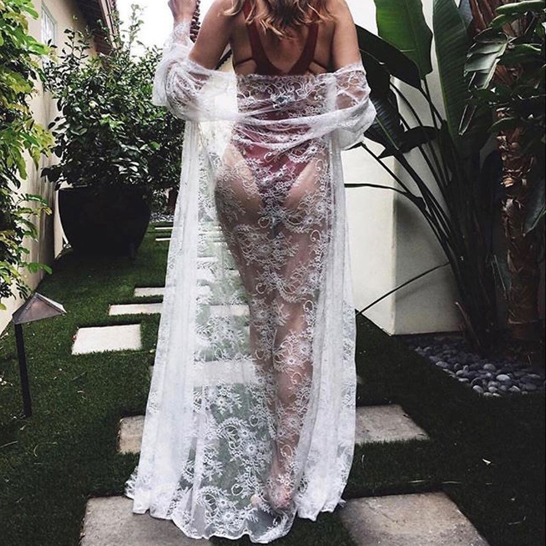 Boho Lace Swim Coverup