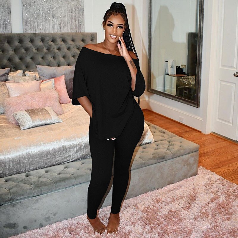 Ruched Back Loungewear Set