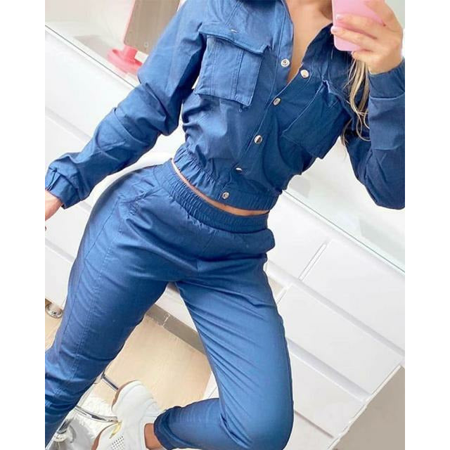 Daisy Denim Crop Set
